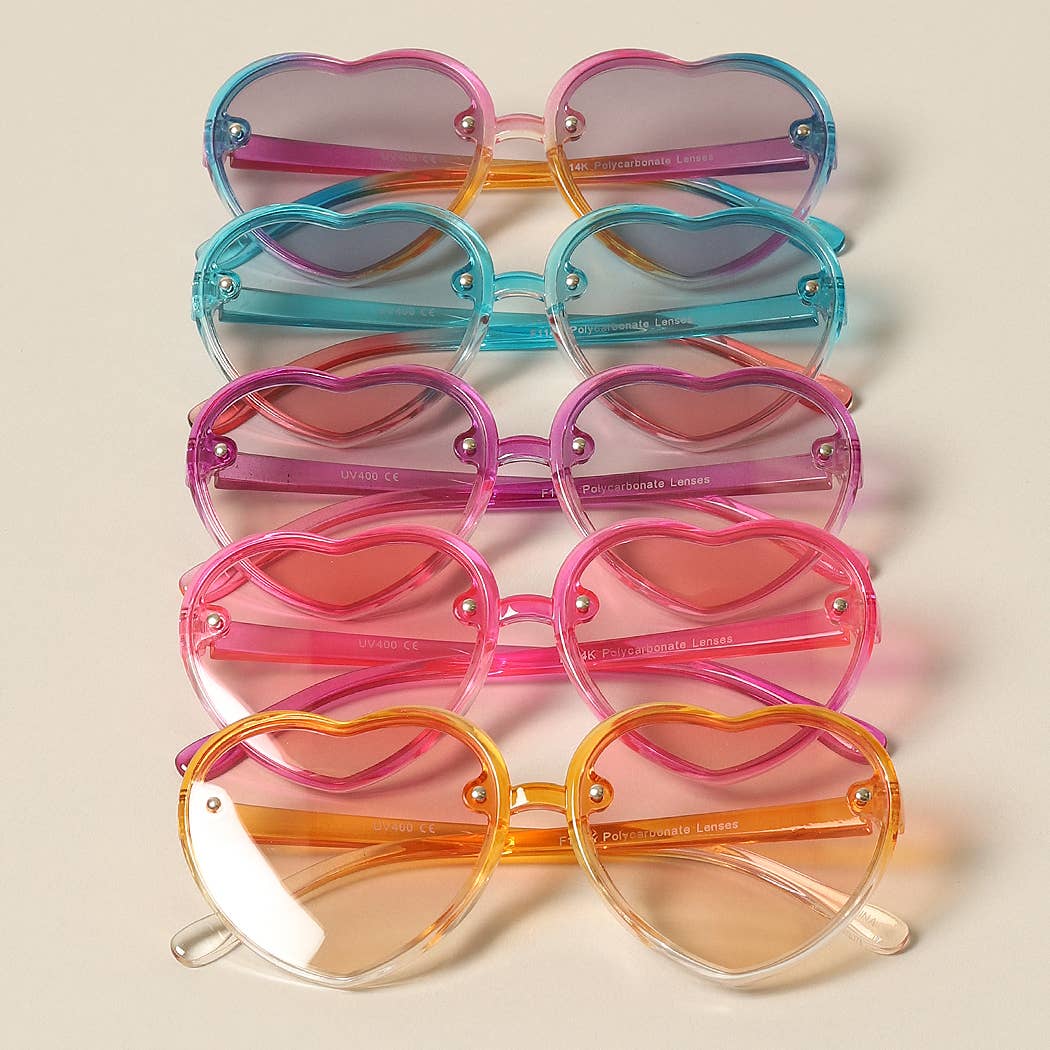 Kid's Heart Shaped Sunglasses