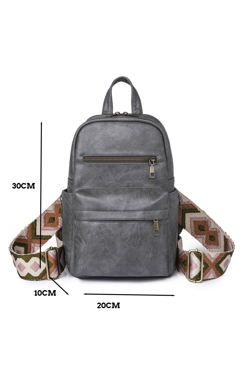 Gray Backpack Purse/Sling