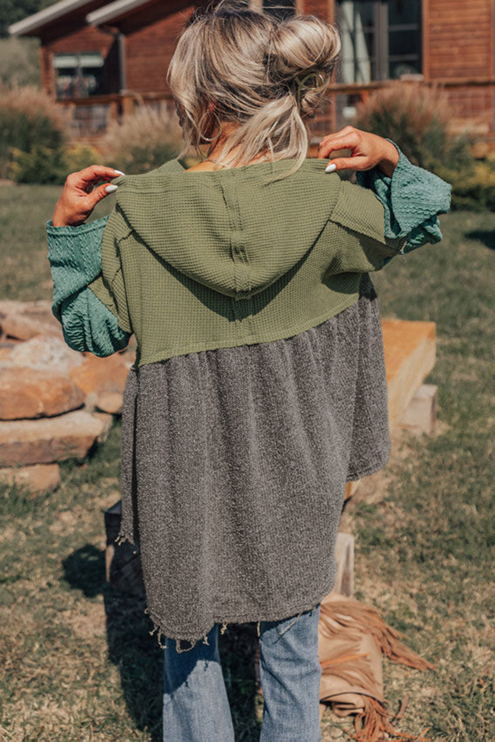 Colorblock Hooded Top