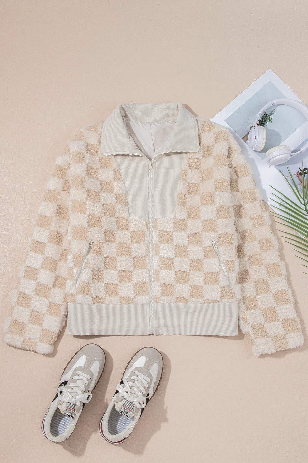 Neutral Checkered Jacket