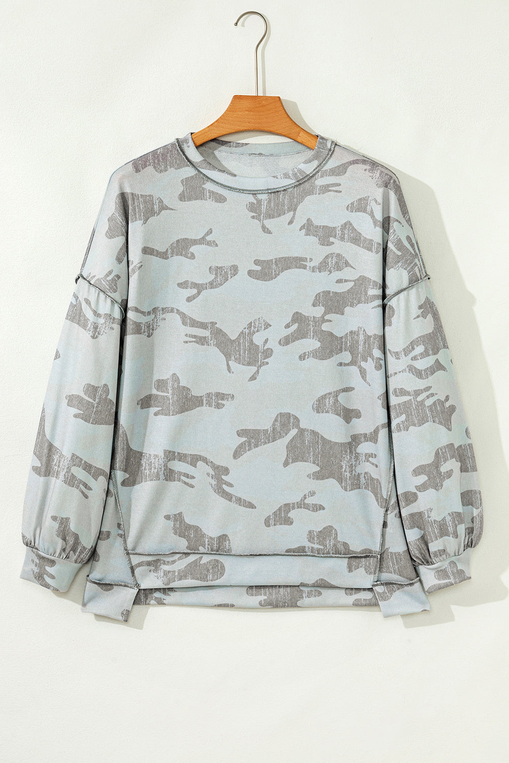 Retro Camo Oversized Top
