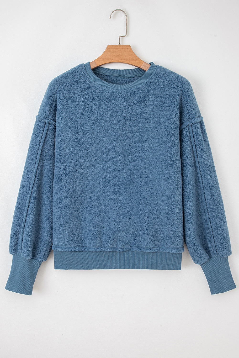 Blue Sherpa Crewneck Sweatshirt