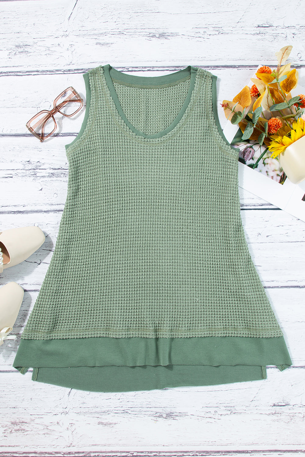 Waffle Knit Tank Top