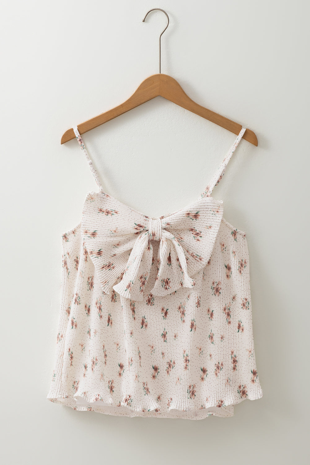 Floral Tank Top with Bow Detail