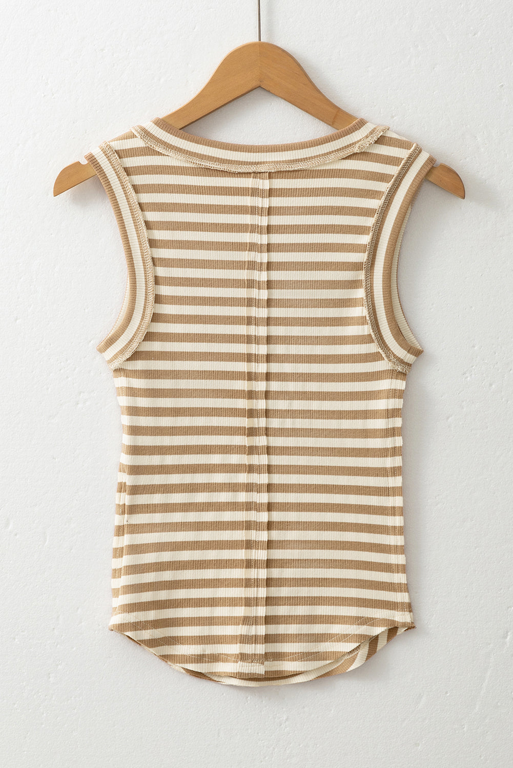 Khaki Striped Tank Top