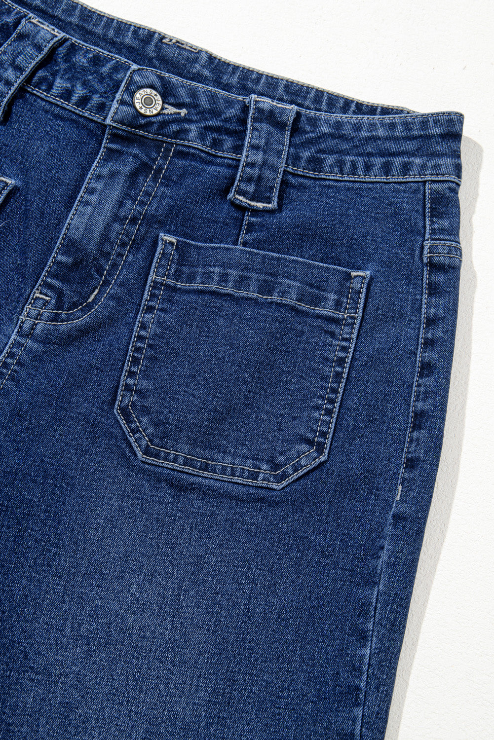 Deep Blue Wide Leg Jean
