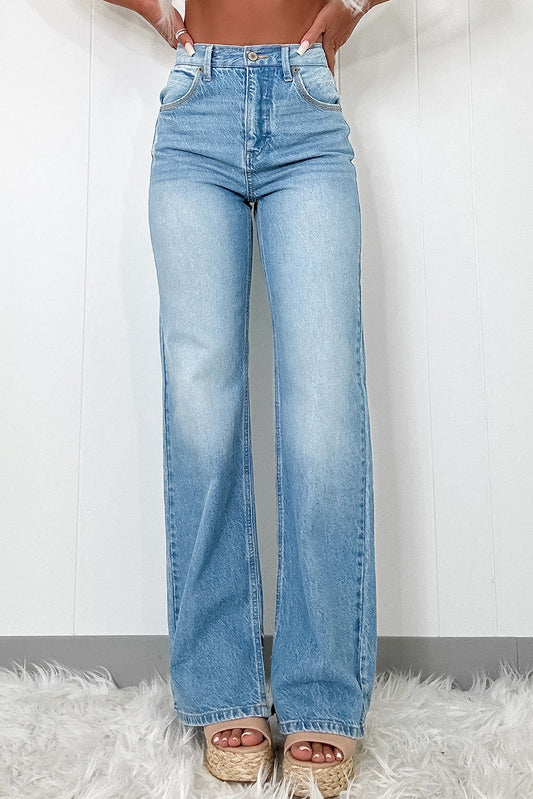 Light Wash Straight Leg Jean
