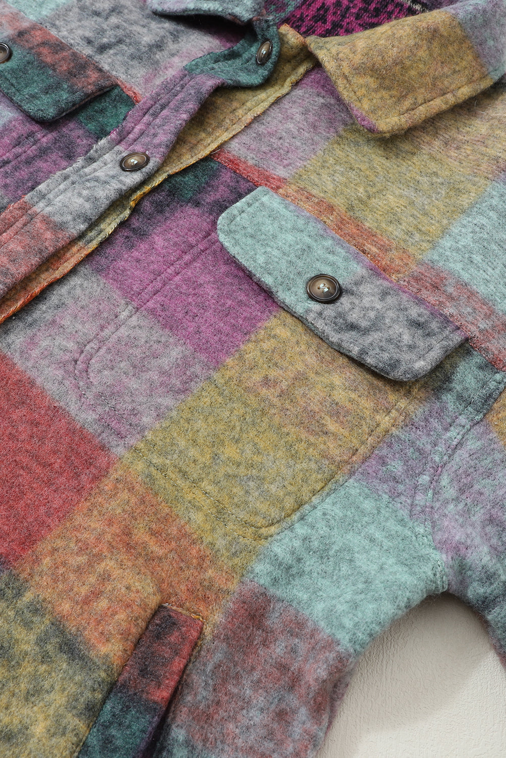Multicolor Plaid Oversized Shacket
