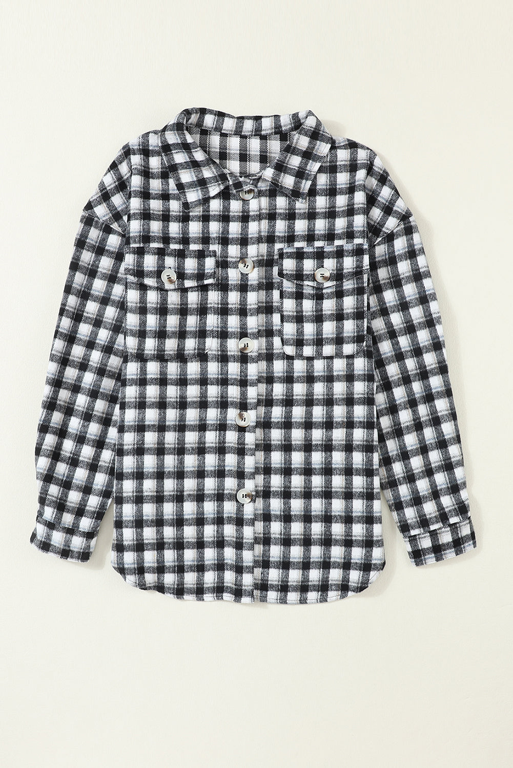Black Plaid Tunic Shacket