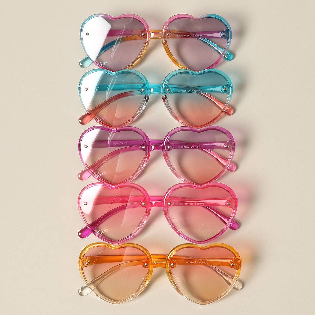 Kid's Heart Shaped Sunglasses