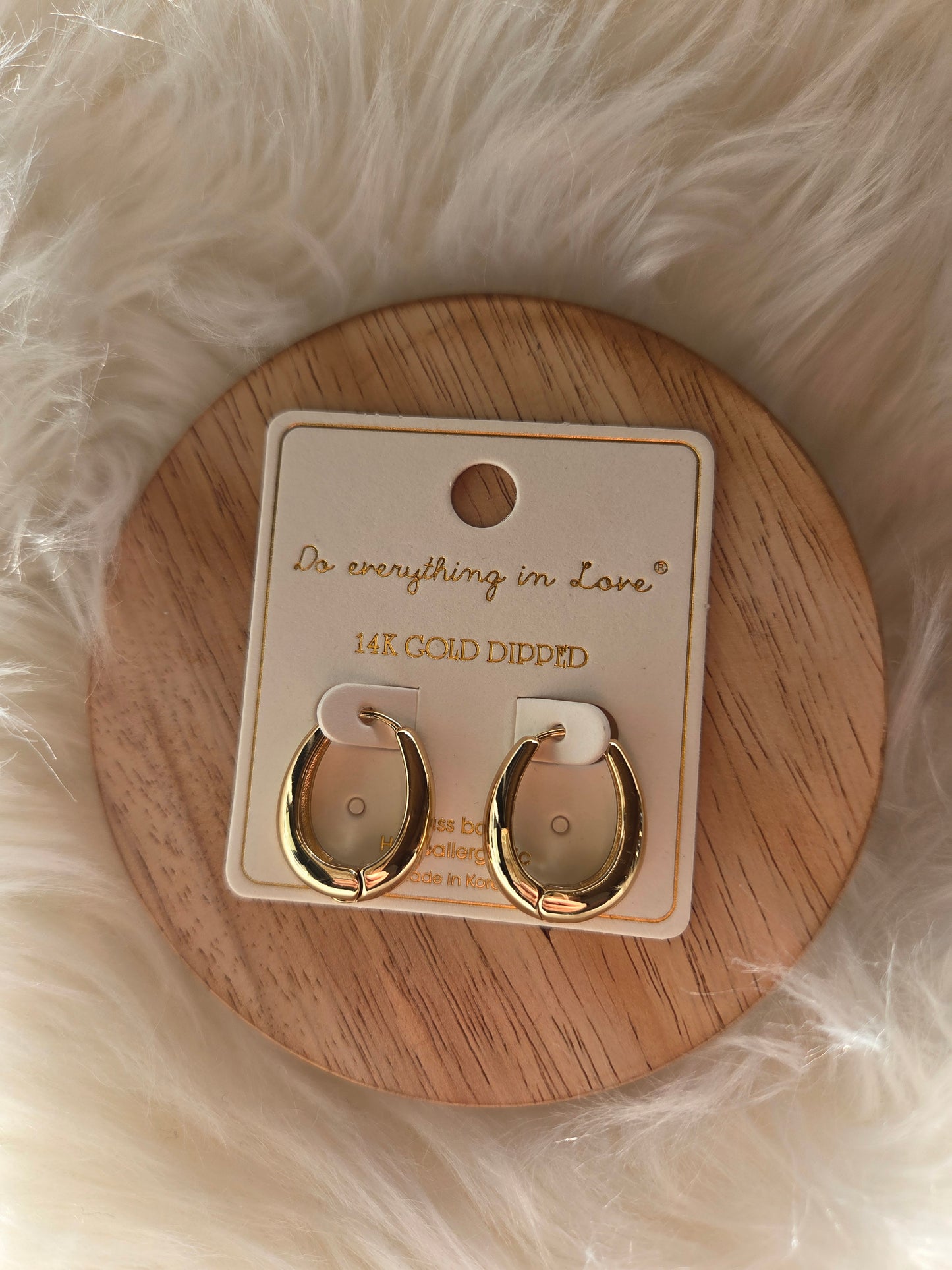 14K Gold Chunky Hoop Earring