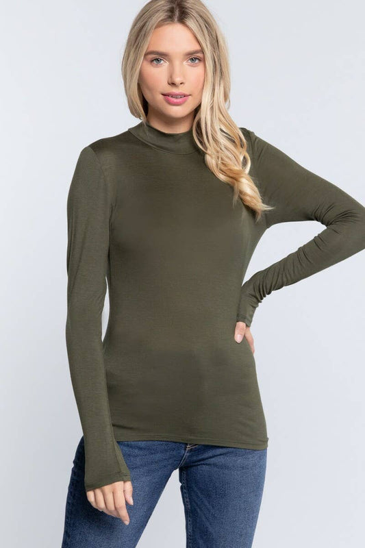 Mock Neck Long Sleeve