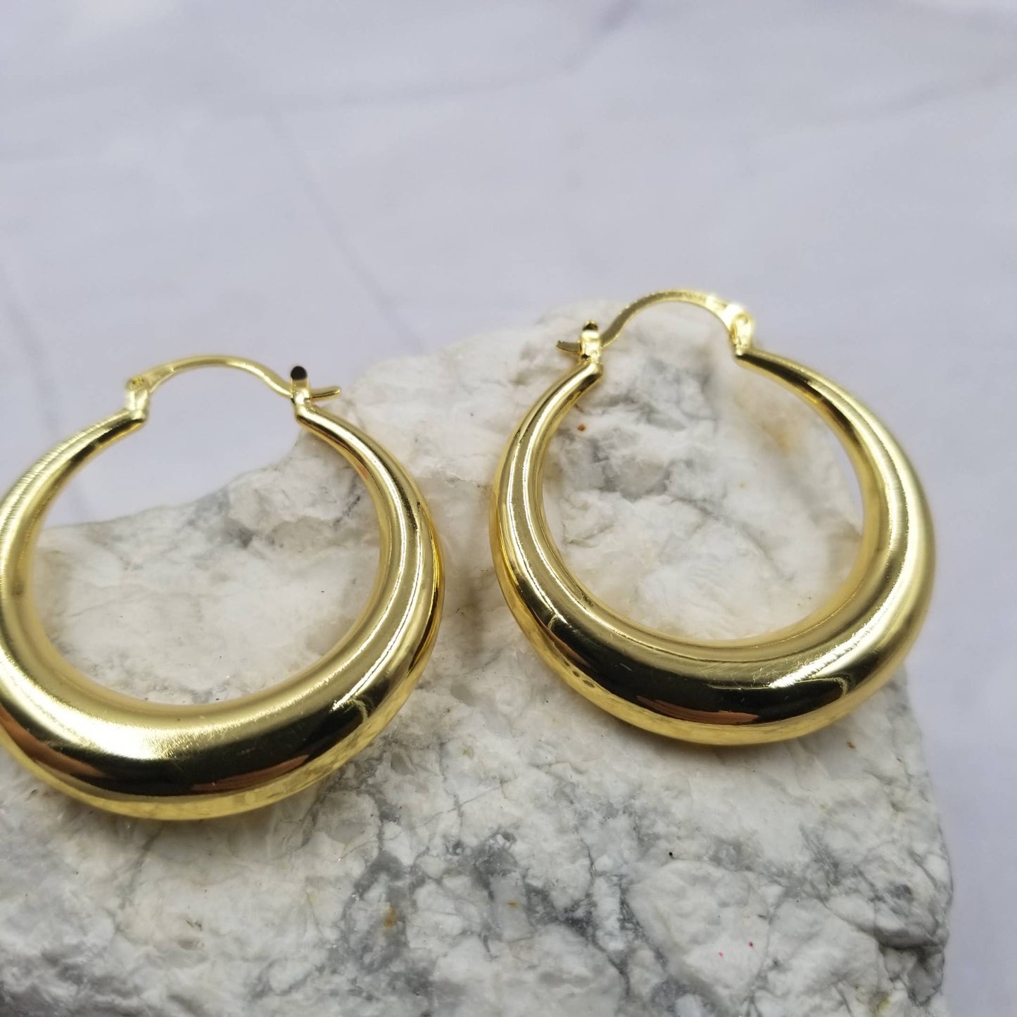 Oval Hoop Earrings