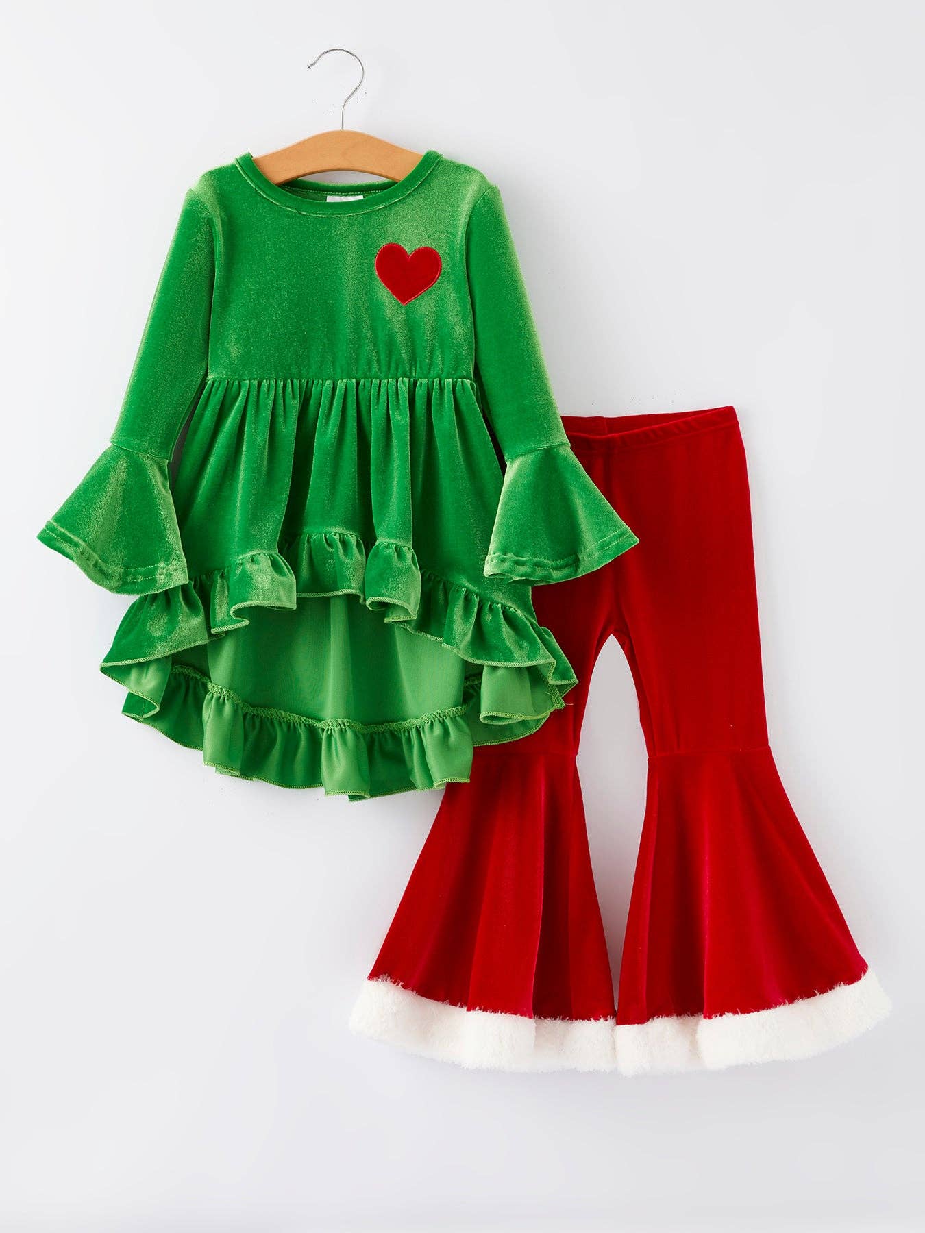 Christmas Velvet Girls Set