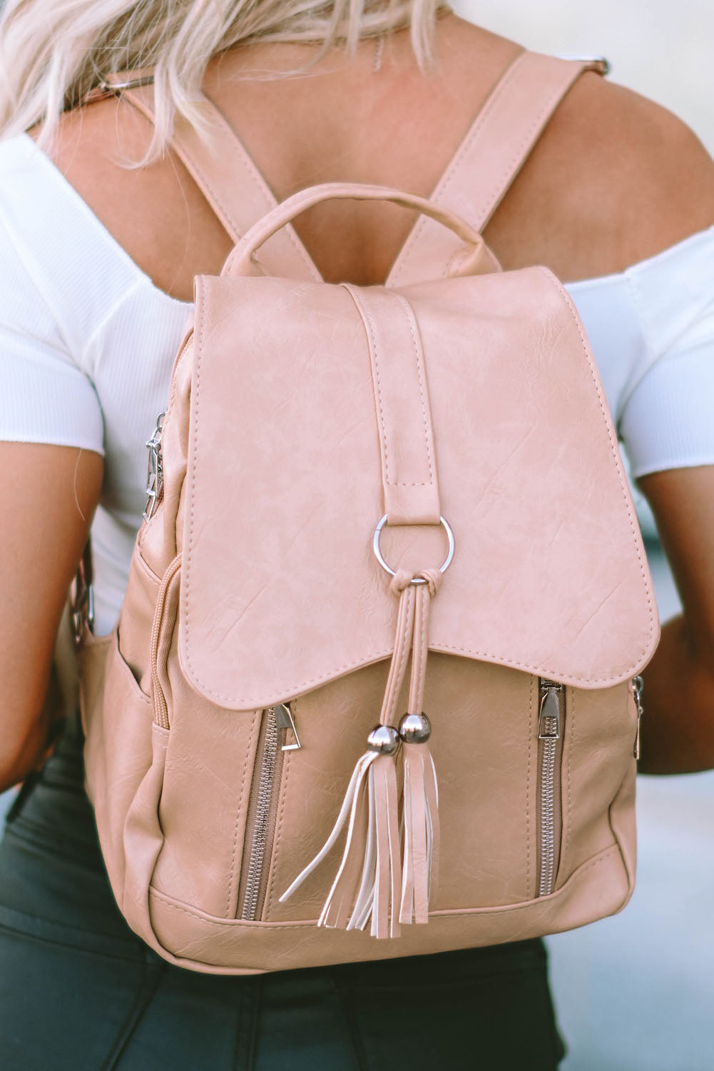 Pink Backpack Purse