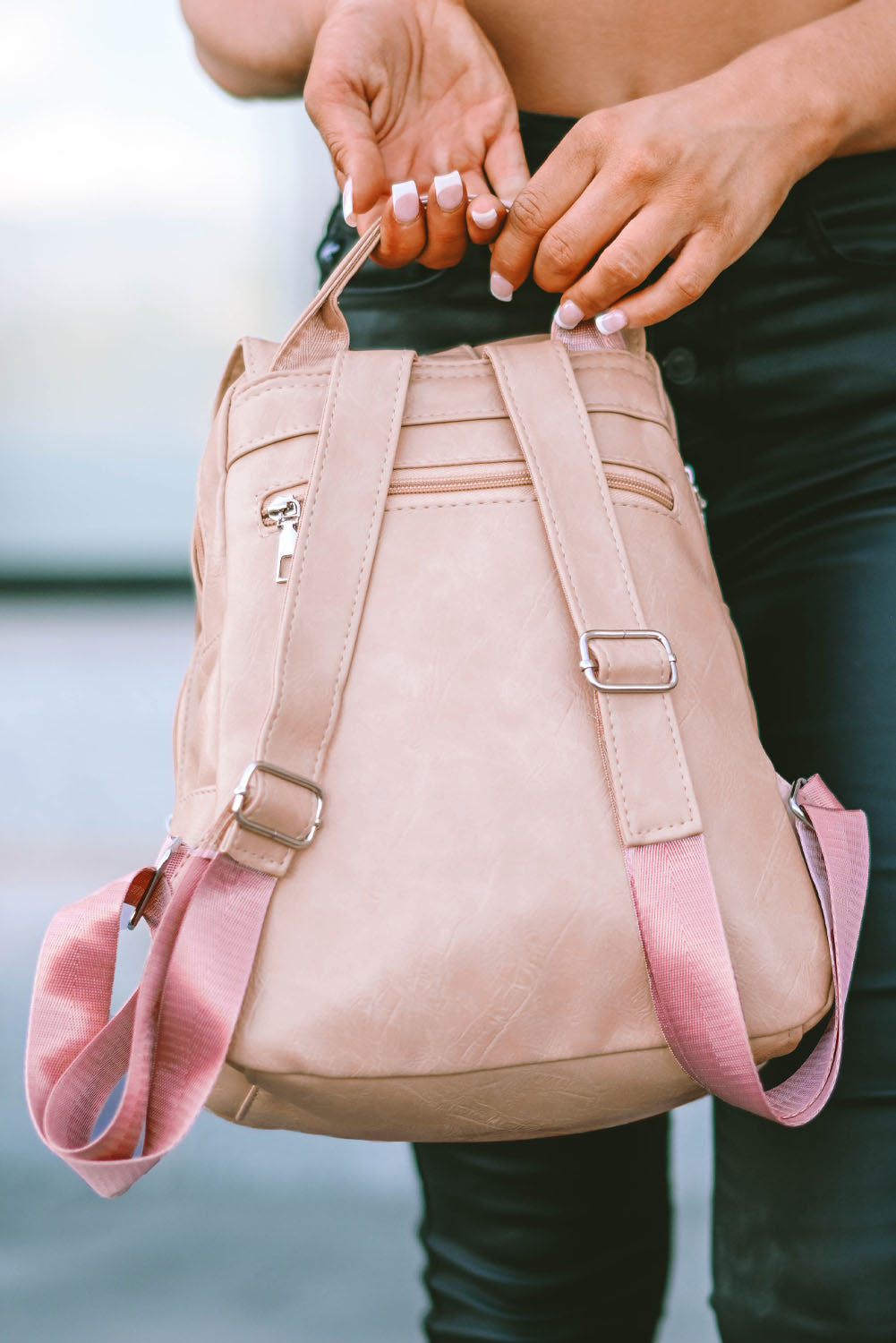 Pink Backpack Purse