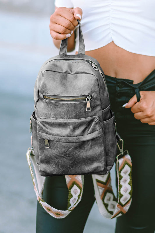 Gray Backpack Purse/Sling