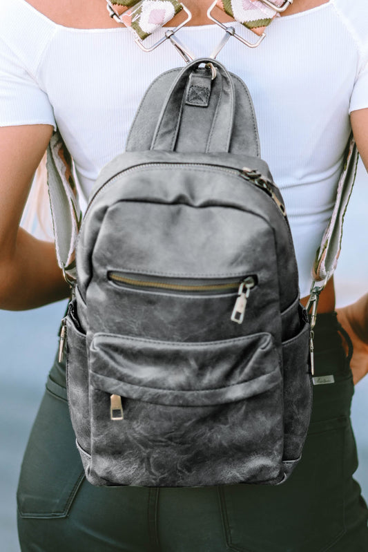Gray Backpack Purse/Sling