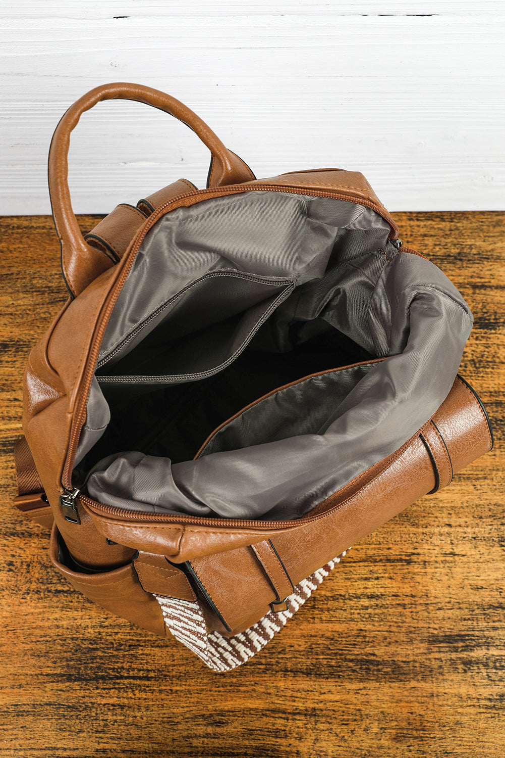 Large Camel Backpack Purse