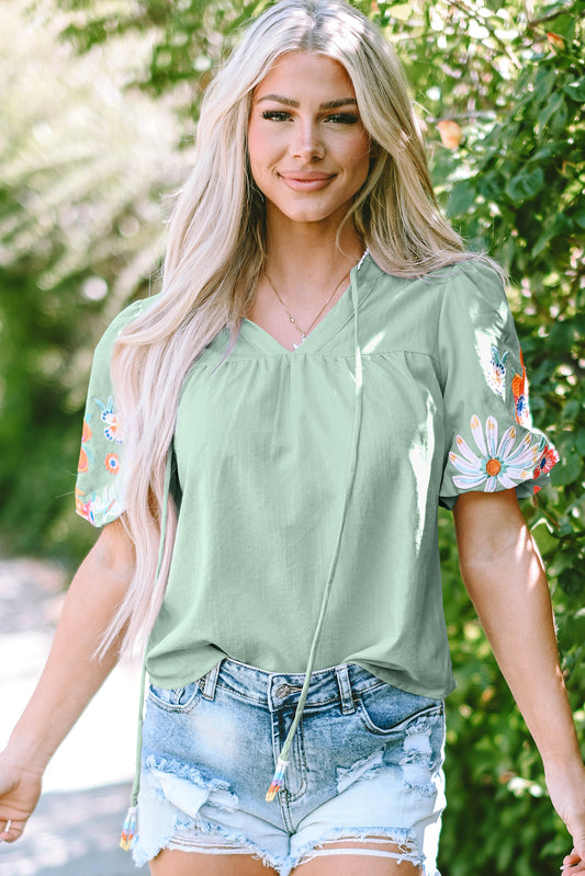 Floral Embroidered Blouse