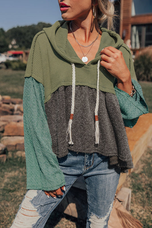 Colorblock Hooded Top