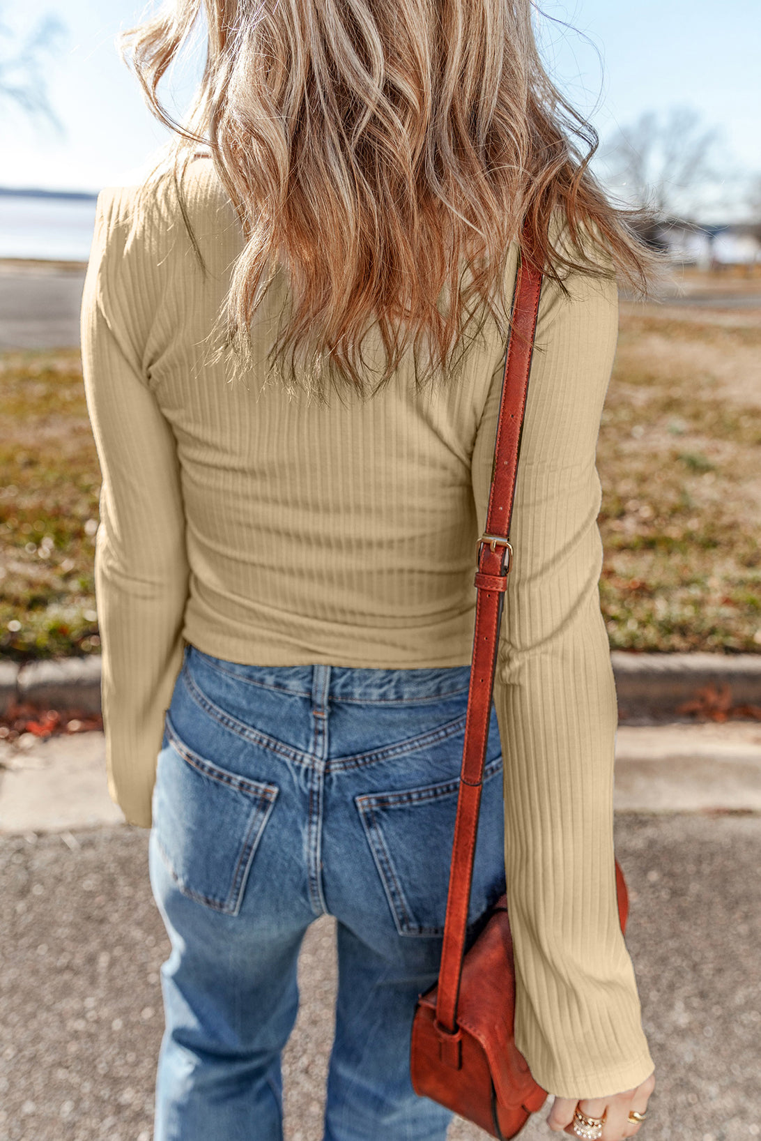 Collared Beige Top