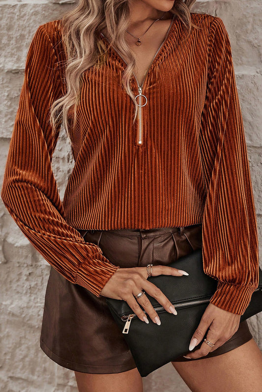 Chestnut Velvet Top