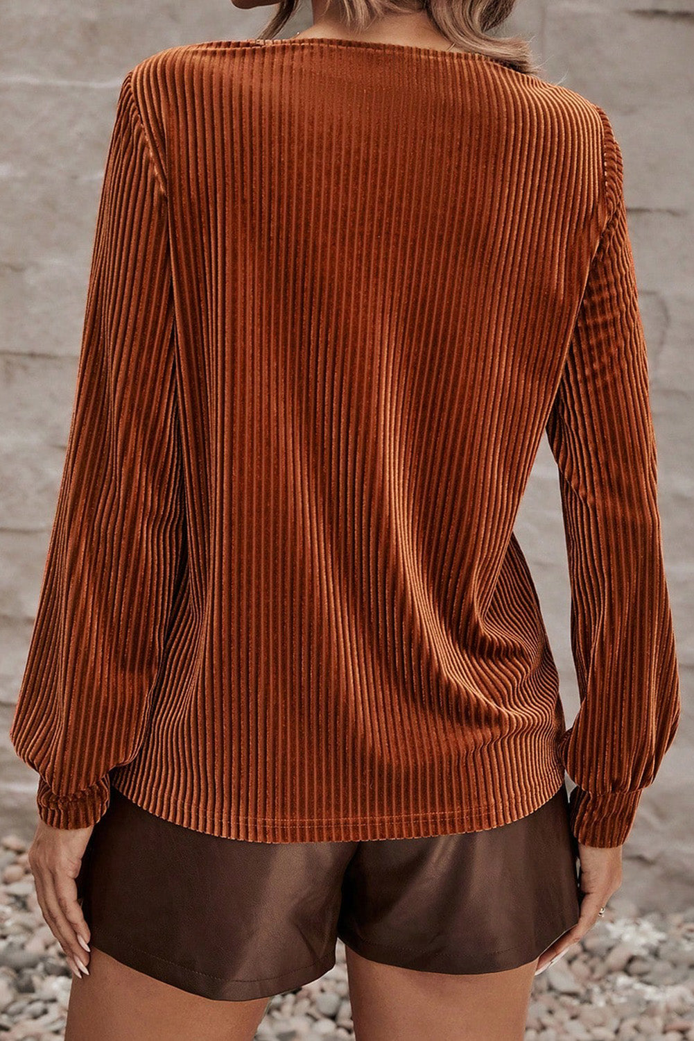 Chestnut Velvet Top