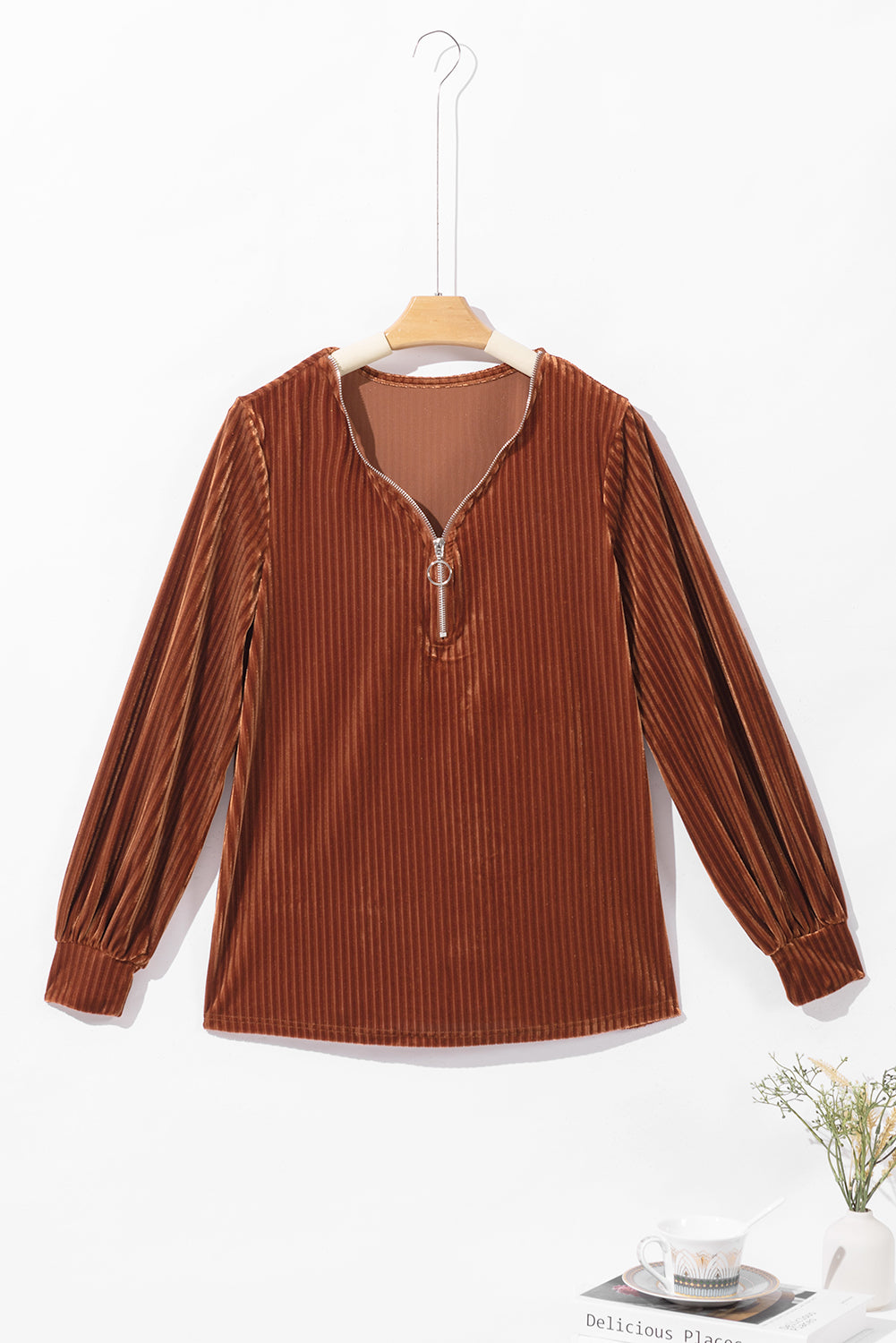 Chestnut Velvet Top