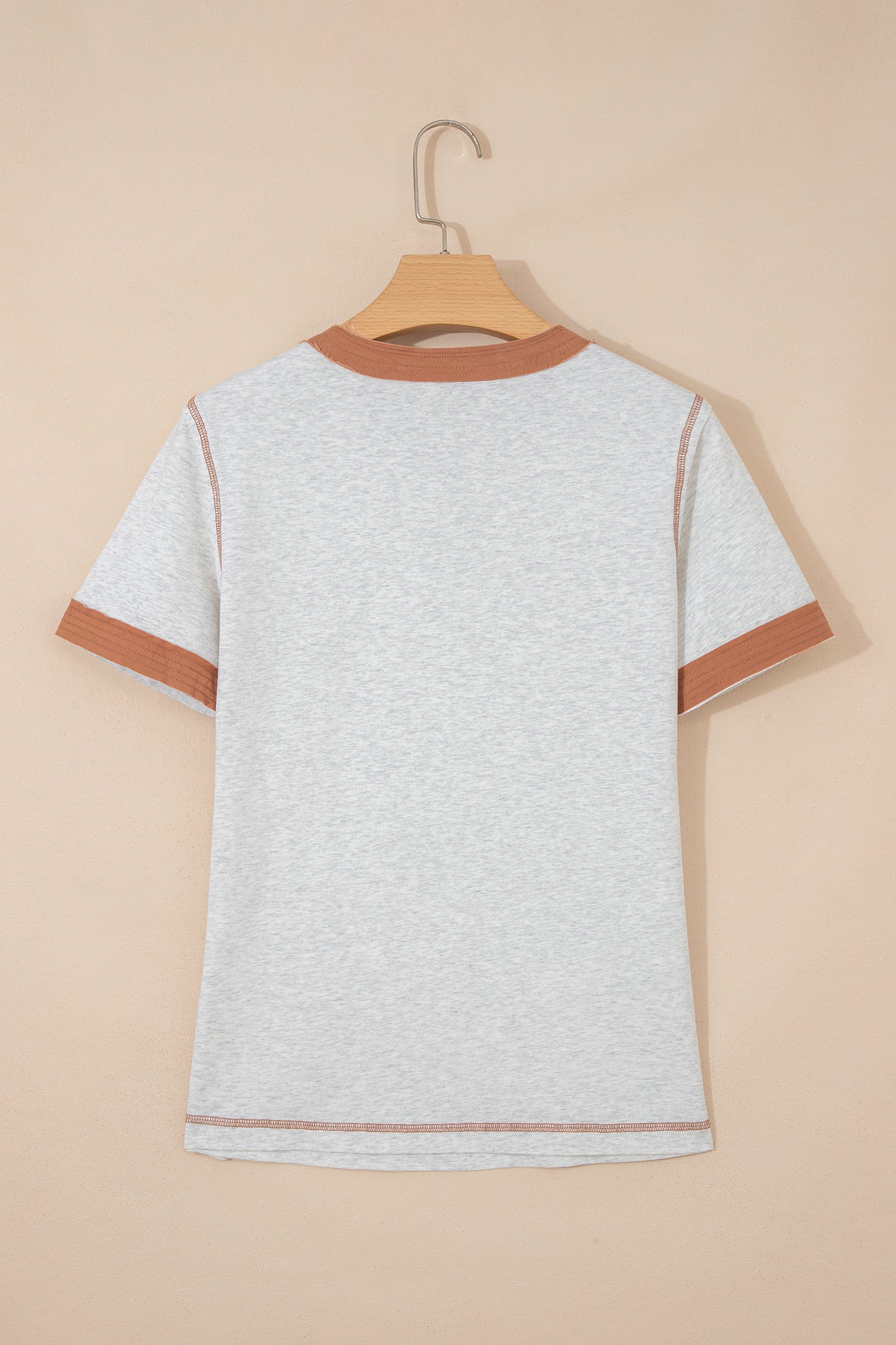 Gray and Brown Henley Top