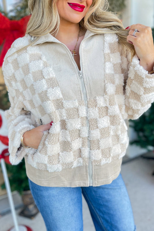 Neutral Checkered Jacket