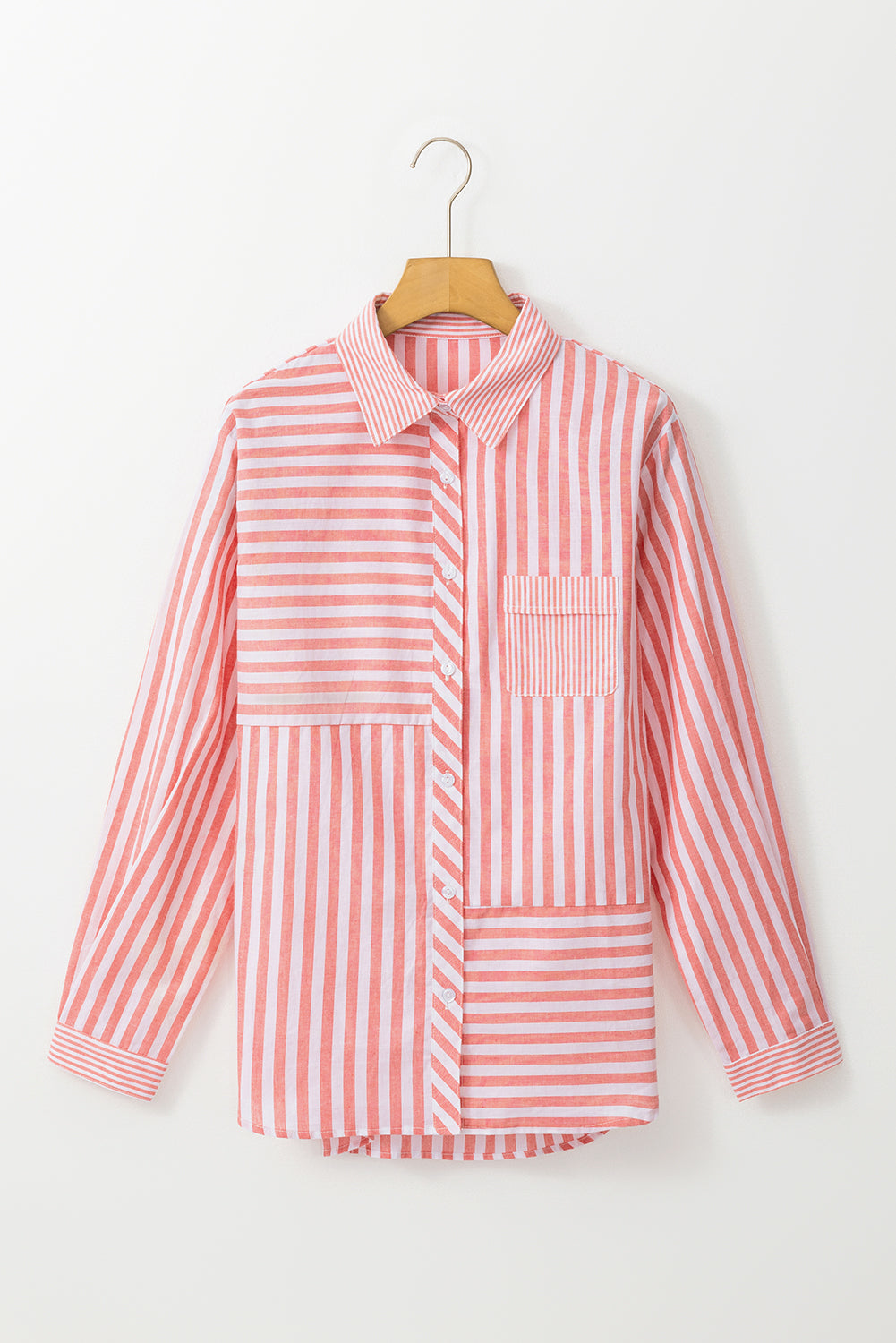 Pink Stripe Shirt w/ Buttons