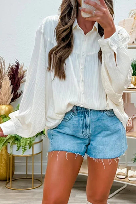 White Button Blouse