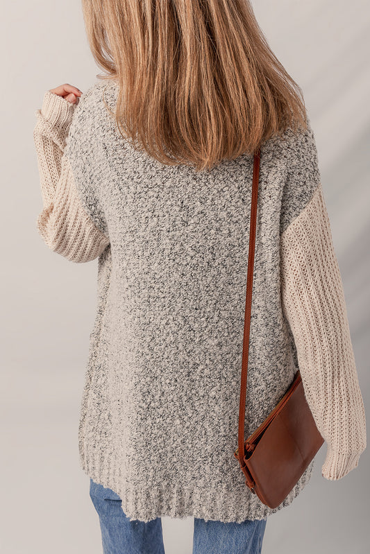 Neutral Colorblock Cardigan