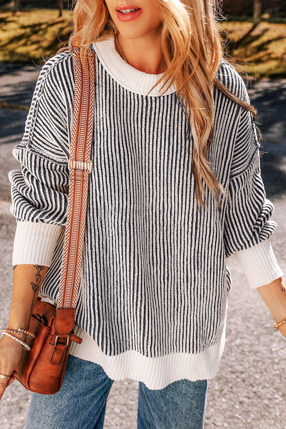 Black Striped Sweater