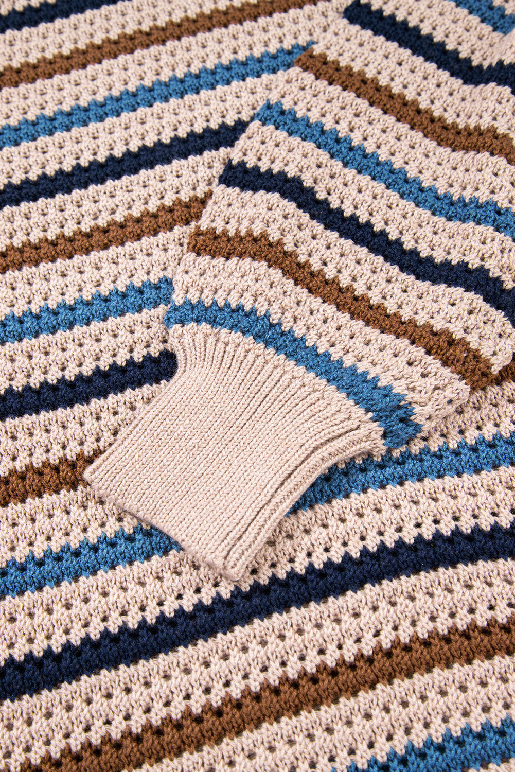 Blue Stripe Knitted Sweater