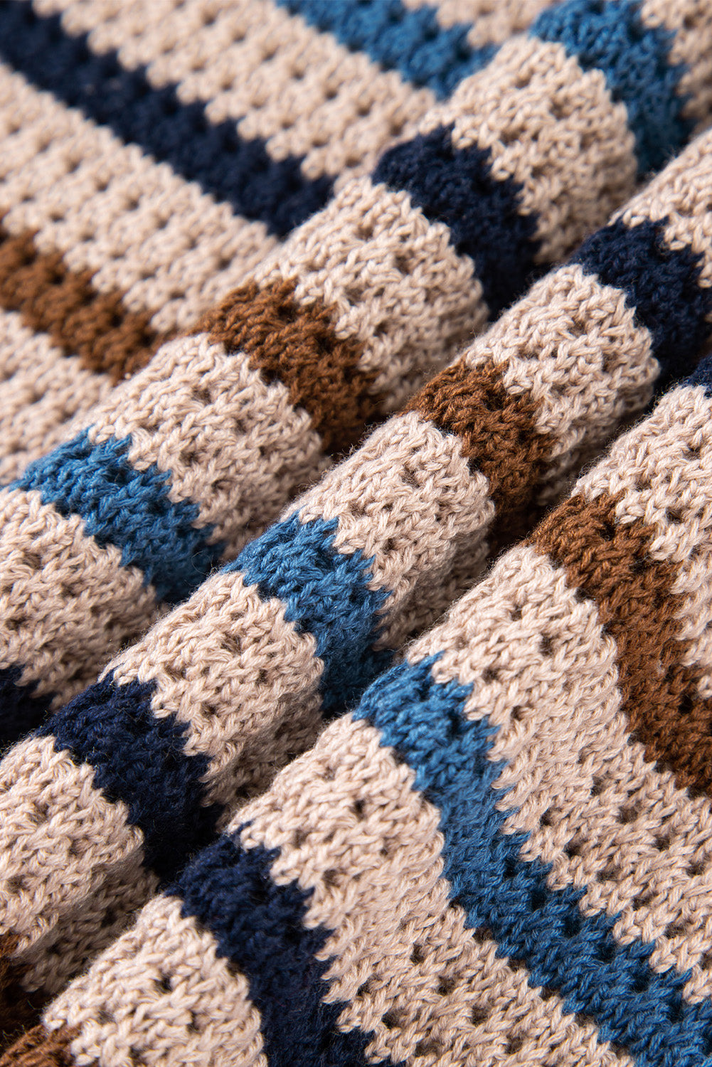 Blue Stripe Knitted Sweater