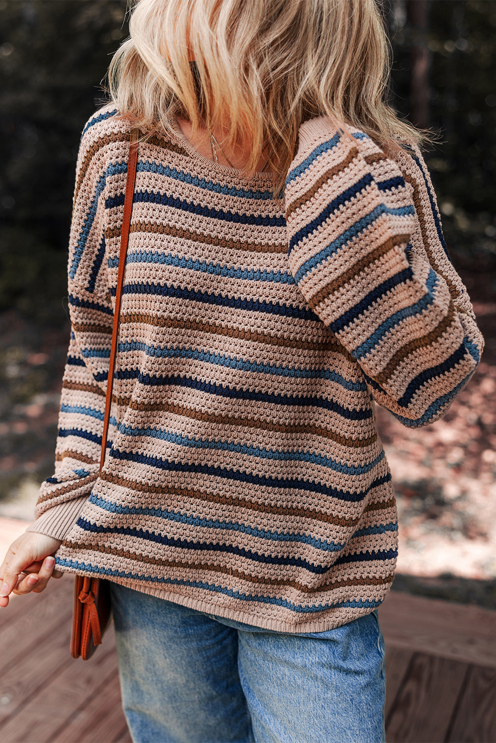 Blue Stripe Knitted Sweater