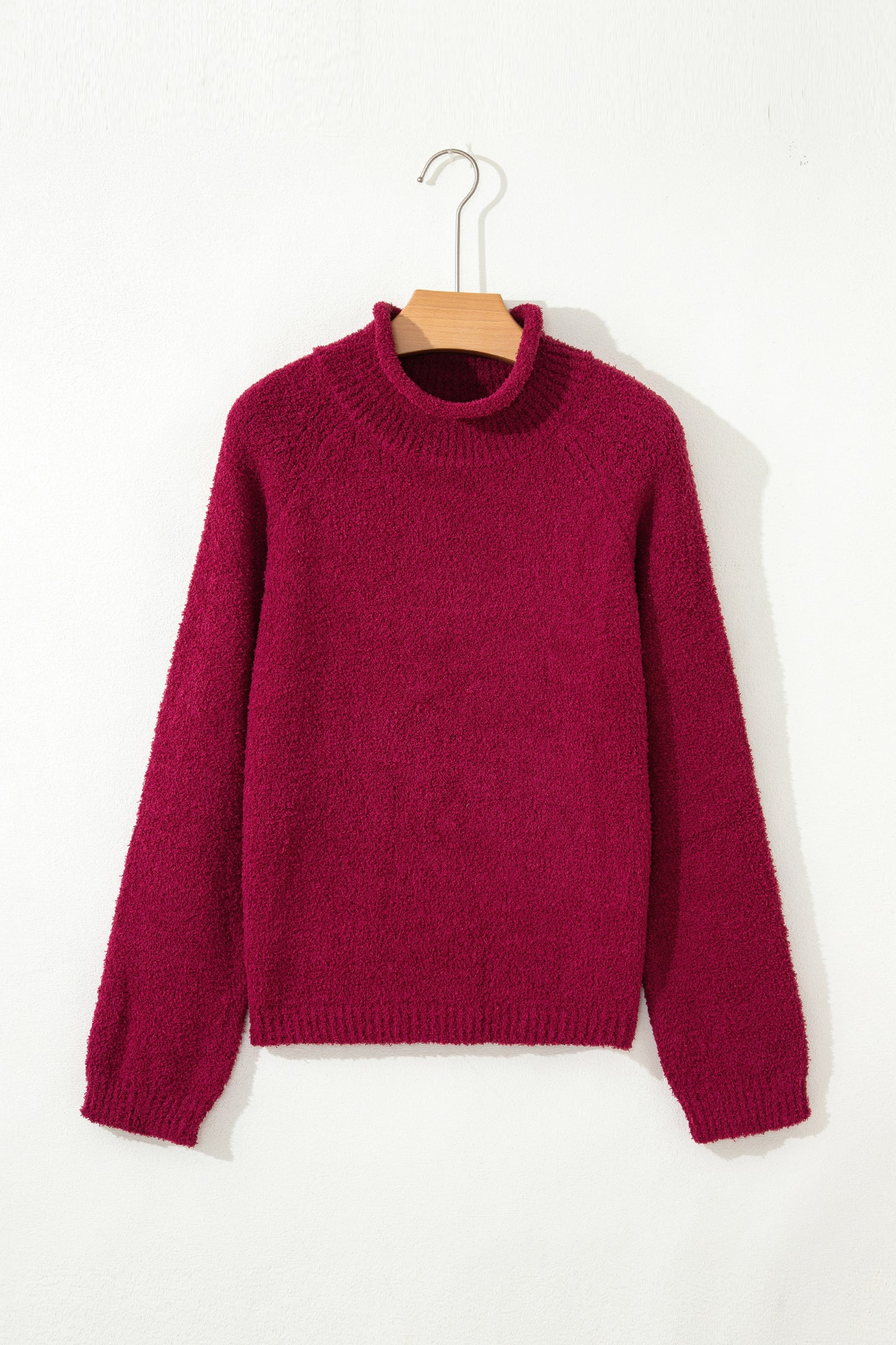 Burgundy Mock Neck Sweater