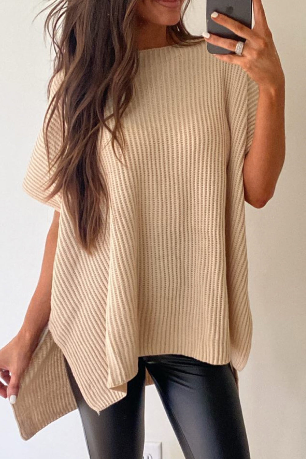 Short Sleeve Oversize Sweater