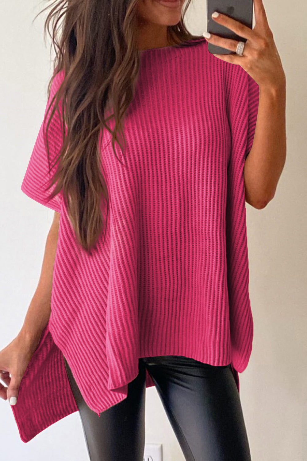 Short Sleeve Oversize Sweater