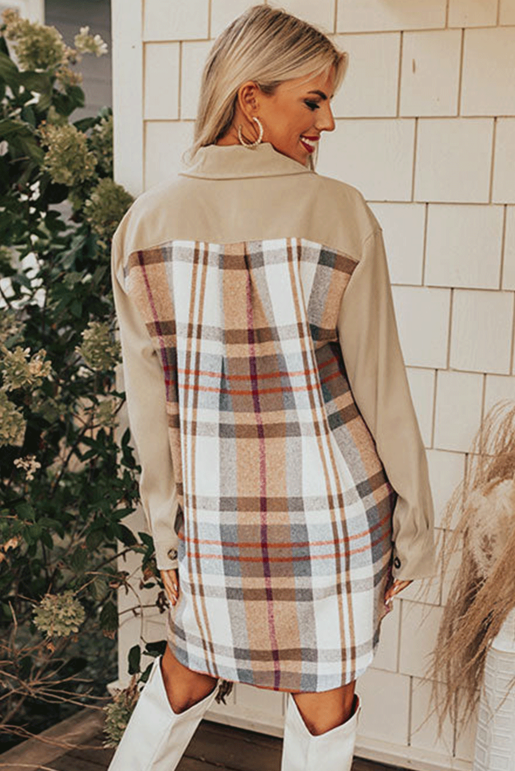 Long Plaid Shacket