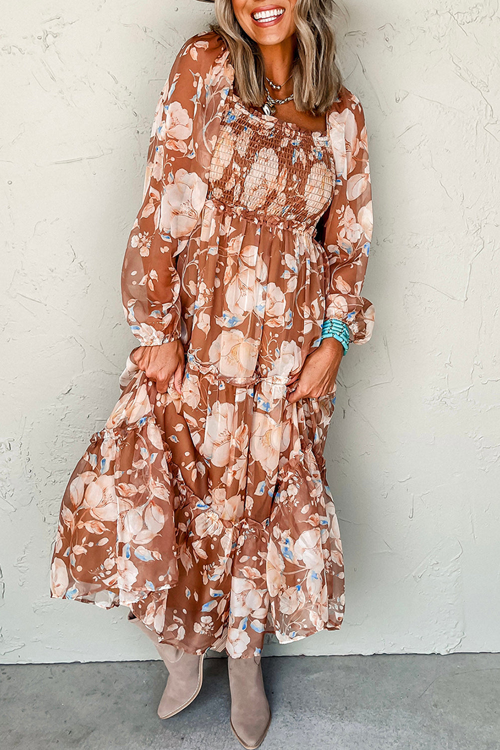 Fall Floral Dress