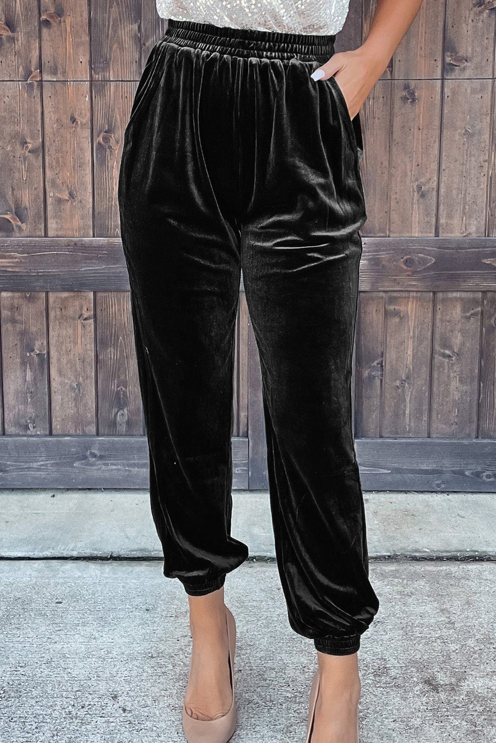 Black Velvet Pant