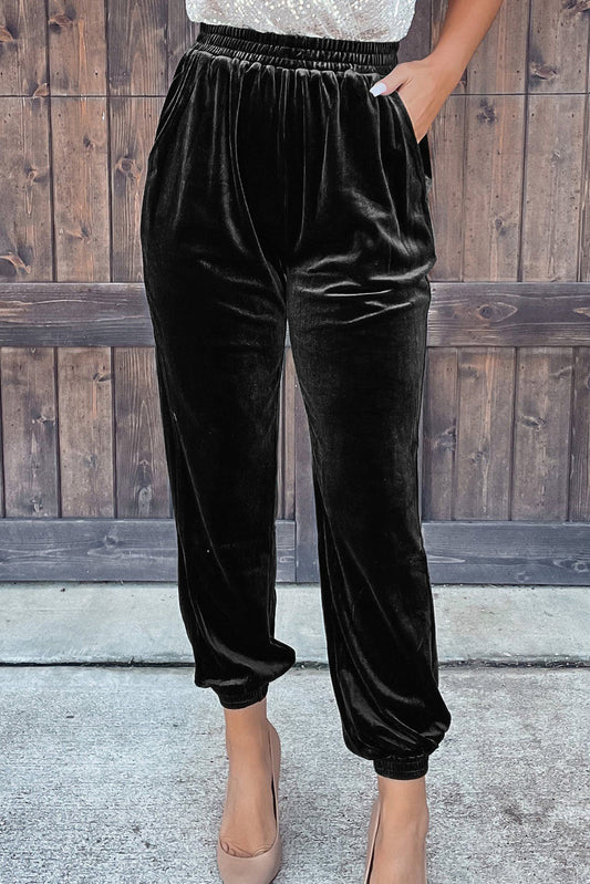 Black Velvet Pant