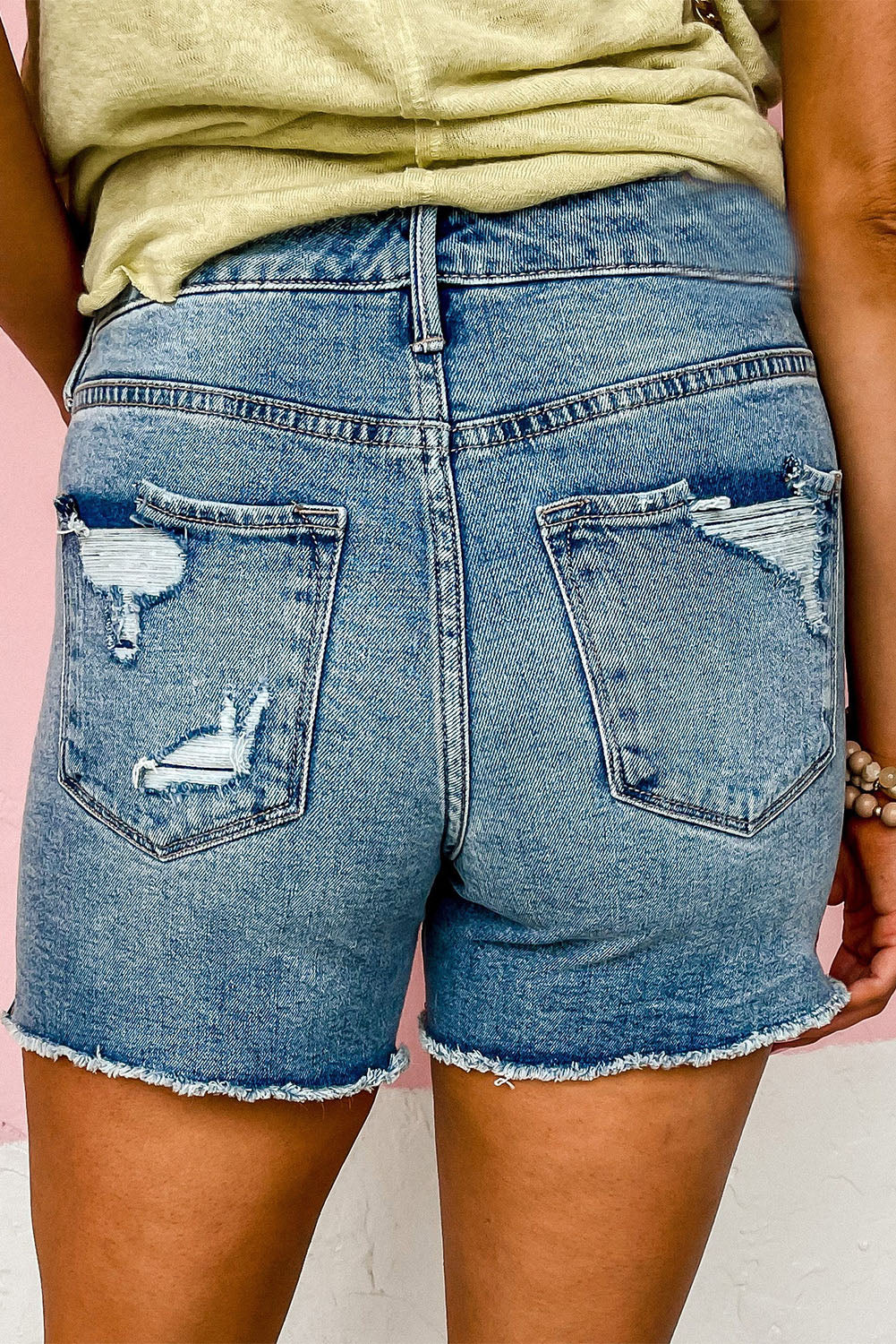 Raw Hem Denim Shorts