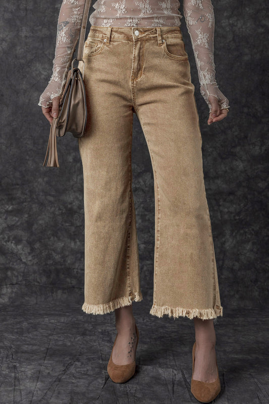 Khaki Wide Leg Jean