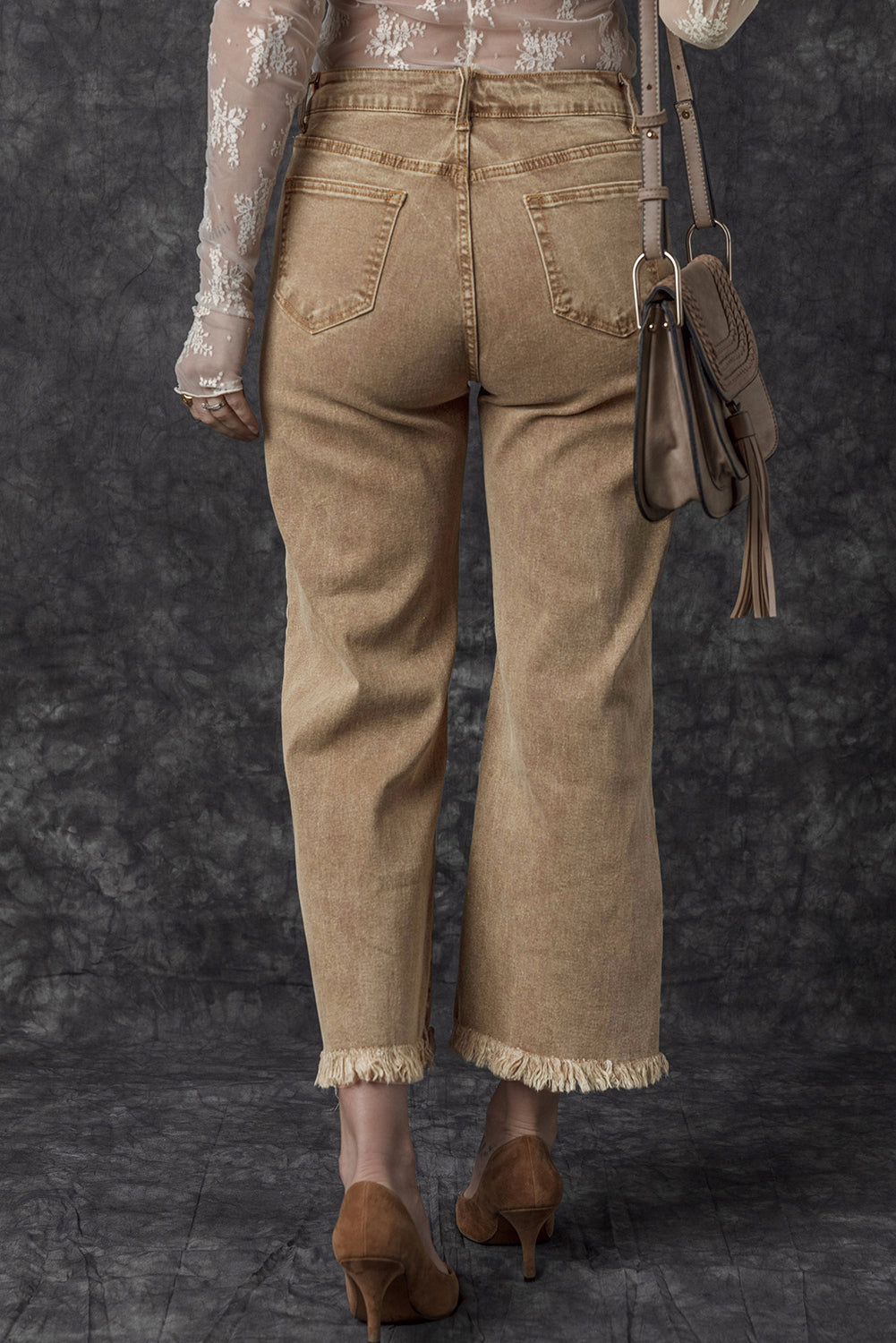 Khaki Wide Leg Jean