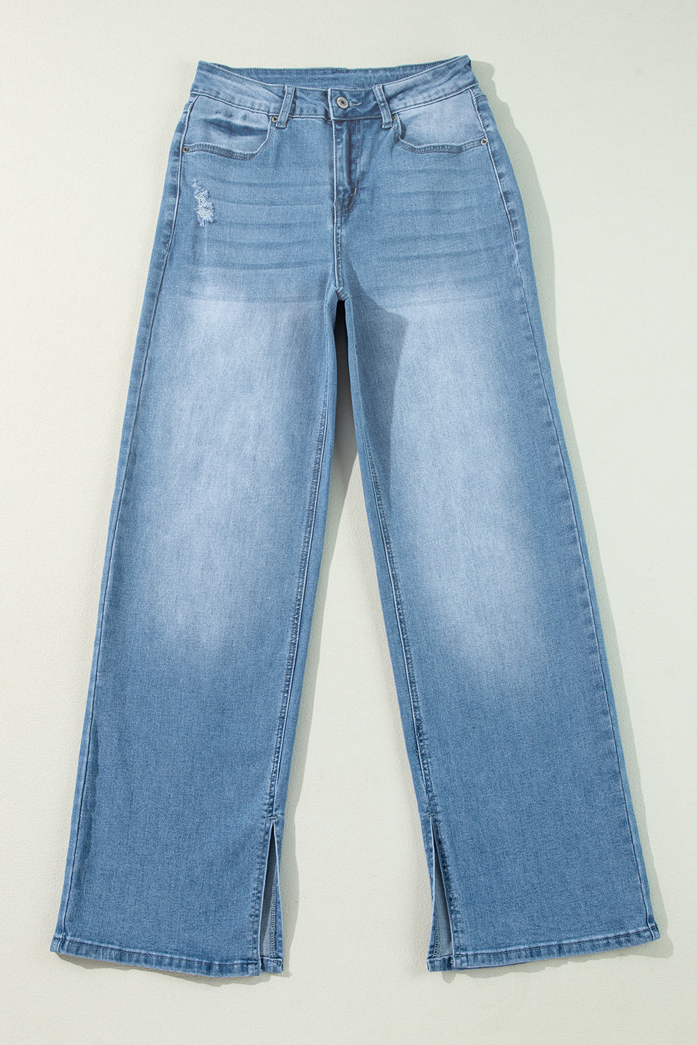 Light Wash Straight Leg Jean