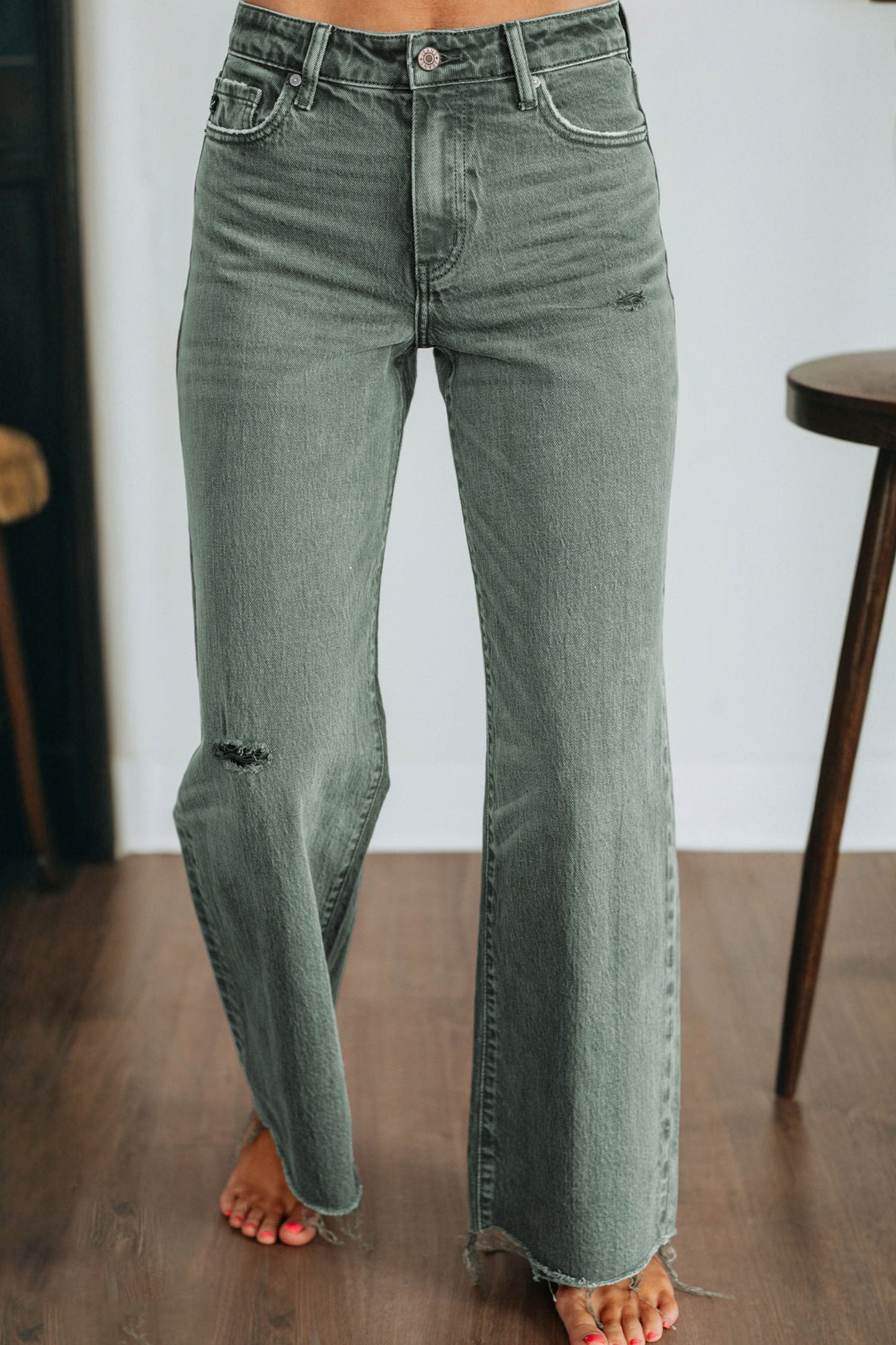 Green Wide Leg Jean